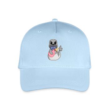 Motif bébé lion de mer - Casquette de baseball bio Enfant - bleu clair - Devant
