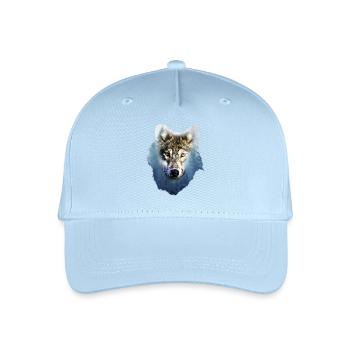 Wolf - Kinder Bio Basecap - Hellblau - Vorne