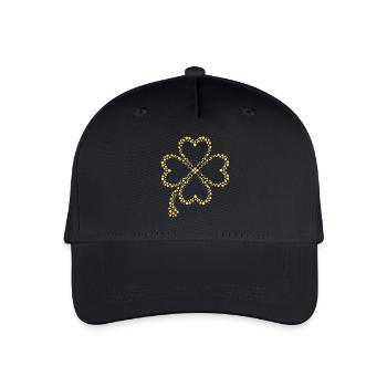 Sparkling clover design - Organic Kids’ Baseball Cap - black - Front