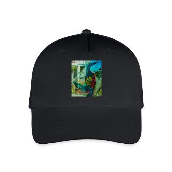 Crocodile Mural, Mexico City - Organic Kids’ Baseball Cap - black - Front
