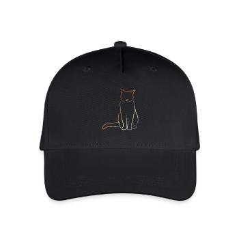 Chat au look vintage - Casquette de baseball bio Enfant - noir - Devant