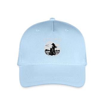 In The Saddle I am Free - Horse Lover Gift Idea - Kinder Bio Basecap - Hellblau - Vorne