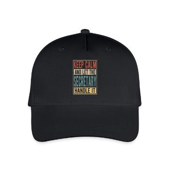 Sekretärin Retro Geschenk - Kinder Bio Basecap - Schwarz - Vorne
