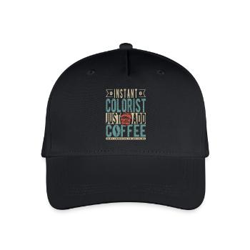Instant Colorist Just Add Coffee - Organic Kids’ Baseball Cap - black - Front