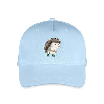 Igel Eislaufen Schlittschuhe - Kinder Bio Basecap - Hellblau - Vorne
