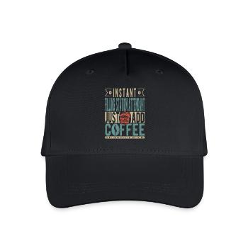 Le préposé à la station-service instantanée ajoute simplement du café - Casquette de baseball bio Enfant - noir - Devant