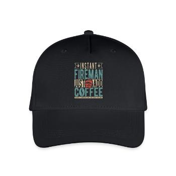 Instant Fireman Just Add Coffee - Organic Kids’ Baseball Cap - black - Front