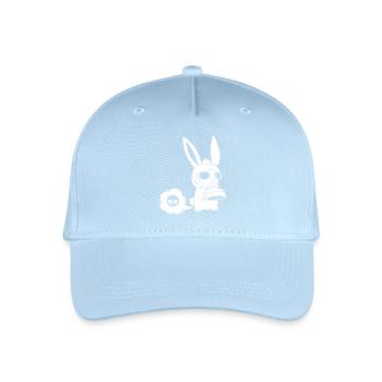 White rabbit farting - Organic Kids’ Baseball Cap - light blue - Front
