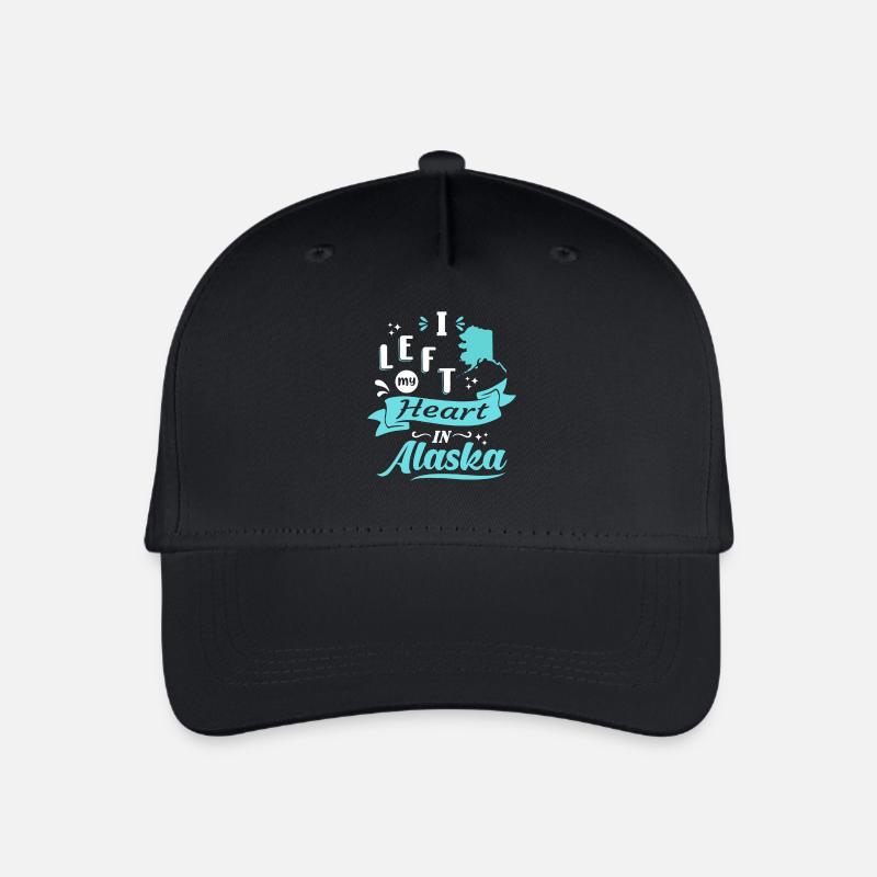 Alaska Souvenir Liebe - Kinder Bio Basecap - Schwarz