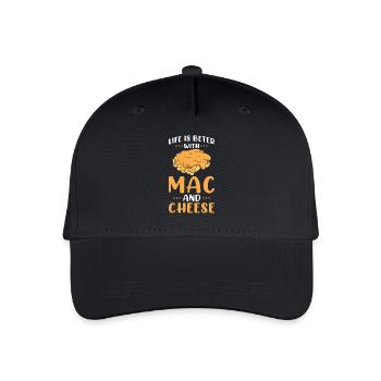 La vie est meilleure avec le macaroni au fromage - Casquette de baseball bio Enfant - noir - Devant