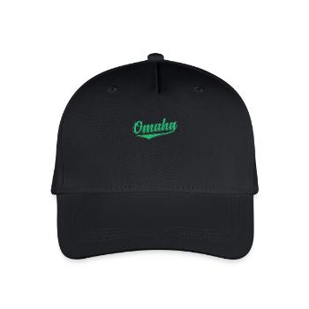 Omaha Nebraska Stadt in den Vereinigten Staaten - Kinder Bio Basecap - Schwarz - Vorne