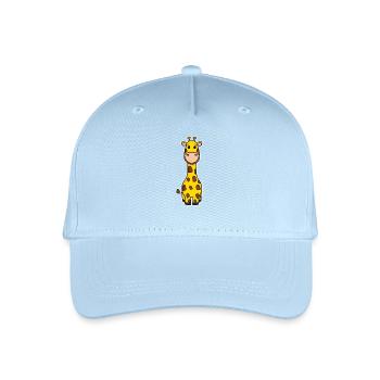 Giraffe Motif Animal - Organic Kids’ Baseball Cap - light blue - Front