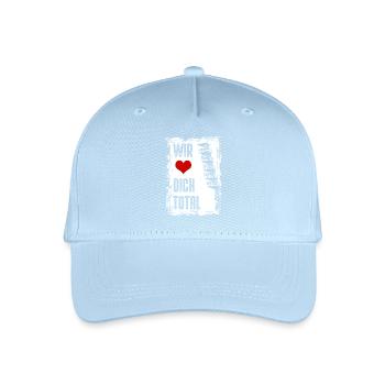 Rostock | Wir lieben dich total | Fussballverein - Kinder Bio Basecap - Hellblau - Vorne