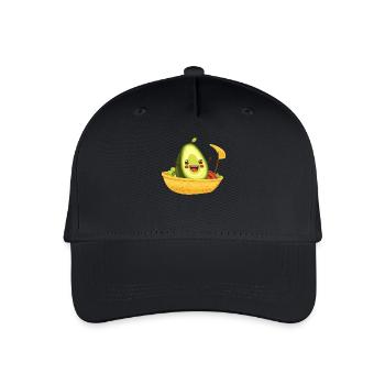 Funny avocado in taco boat - Organic Kids’ Baseball Cap - black - Front