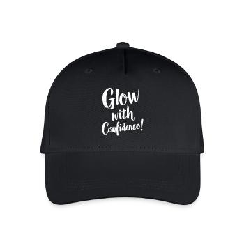 Glow with Confidence Inspirational Message - Organic Kids’ Baseball Cap - black - Front