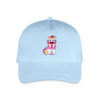 Forfait Noël Licorne - Casquette de baseball bio Enfant - bleu clair - Devant