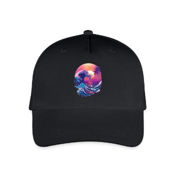 Ocean Sea Wave Sunset Background - Organic Kids’ Baseball Cap - black - Front