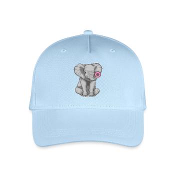 Elefant Donut - Kinder Bio Basecap - Hellblau - Vorne
