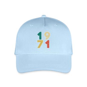 1971 - Jahrgang 1971 - Baujahr 1971 - Kinder Bio Basecap - Hellblau - Vorne