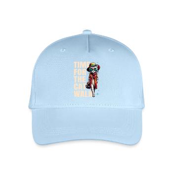 Cat Runway Fashion "Time for the Catwalk" Saying - Organic Kids’ Baseball Cap - light blue - Front
