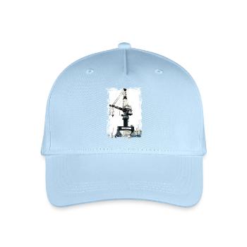Rostock Port Liebherrr Kran - Kinder Bio Basecap - Hellblau - Vorne