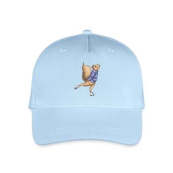 Eichhörnchen Eislaufen Schlittschuhe - Kinder Bio Basecap - Hellblau - Vorne