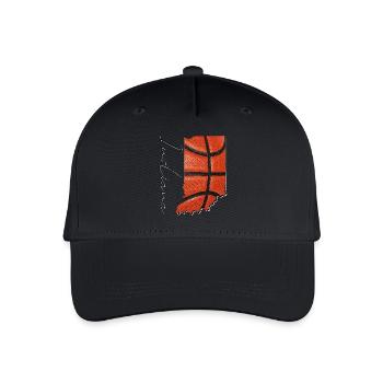 Indiana (United States) | Real Basketball | Map Script - Organic Kids’ Baseball Cap - black - Front
