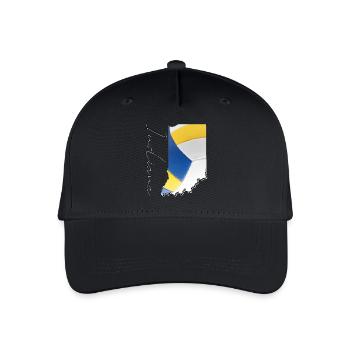 Real Volleyball in Indiana State Map IN - Organic Kids’ Baseball Cap - black - Front