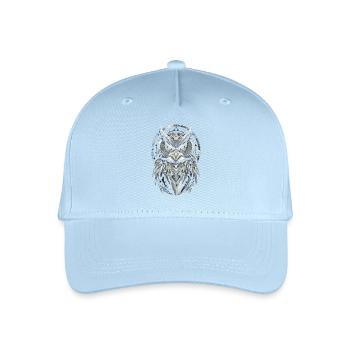 Yellow Owl - Geometric Symbol - Organic Kids’ Baseball Cap - light blue - Front