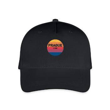 Retro Sunset Andenken Prag Tschechische Republik - Kinder Bio Basecap - Schwarz - Vorne