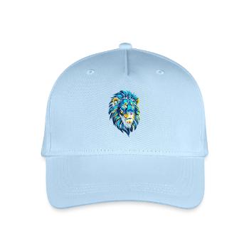 Gold and blue Lion head - Organic Kids’ Baseball Cap - light blue - Front