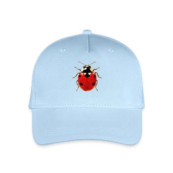 Marienkäfer Ladybug Insekten Bunt Süße Marienkäfer - Kinder Bio Basecap - Hellblau - Vorne