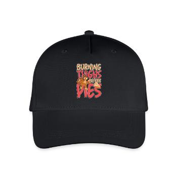 Burning thighs before pies - Kinder Bio Basecap - Schwarz - Vorne