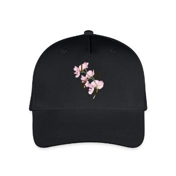 Pink Orchid Design for 1984 Births - Organic Kids’ Baseball Cap - black - Front