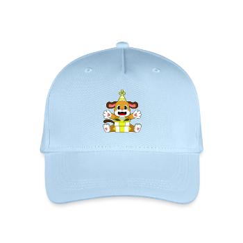 Hund Geburtstag Partyhut - Kinder Bio Basecap - Hellblau - Vorne