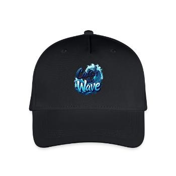 Catch the Wave für einen Surfer Wellenreiter - Kinder Bio Basecap - Schwarz - Vorne