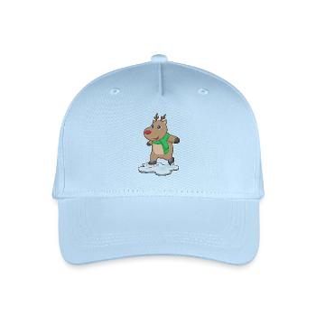 Patins à glace renne - Casquette de baseball bio Enfant - bleu clair - Devant