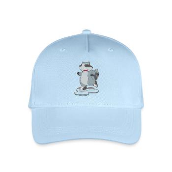 Patins à glace Raccoon - Casquette de baseball bio Enfant - bleu clair - Devant