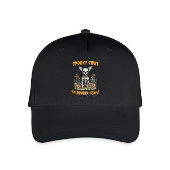 Spooky paws and halloween howls - Organic Kids’ Baseball Cap - black - Front