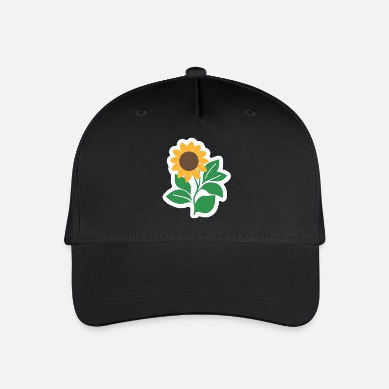 Sonnenblume - Kinder Bio Basecap - Schwarz