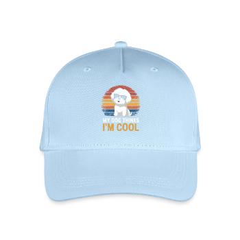 Bichon Frise My dog thinks I'm cool - Organic Kids’ Baseball Cap - light blue - Front