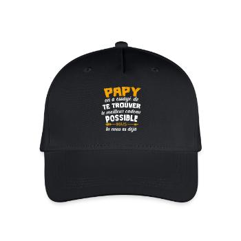 Papy On A Essayé De Te Trouver Le Meilleur Cadeau - Casquette de baseball bio Enfant - noir - Devant