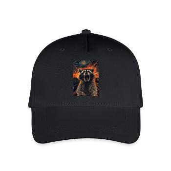 Waschbär - Kinder Bio Basecap - Schwarz - Vorne
