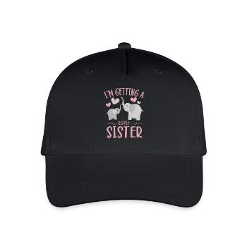 Sister Reveal Im Getting A Little Sister Elephant - Kinder Bio Basecap - Schwarz - Vorne