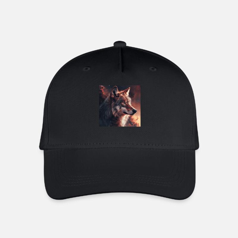 Wolf - Kinder Bio Basecap - Schwarz