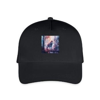 Hund - Kinder Bio Basecap - Schwarz - Vorne