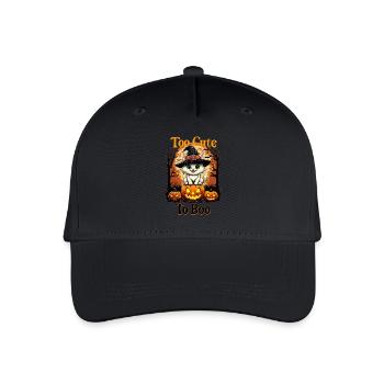 Too Cute to Boo - Halloween Katze auf Kürbissen - Kinder Bio Basecap - Schwarz - Vorne