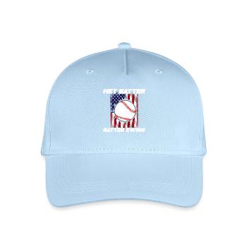 Baseball Sports Baseball Player Pitcher Catcher USA - Organic Kids’ Baseball Cap - light blue - Front