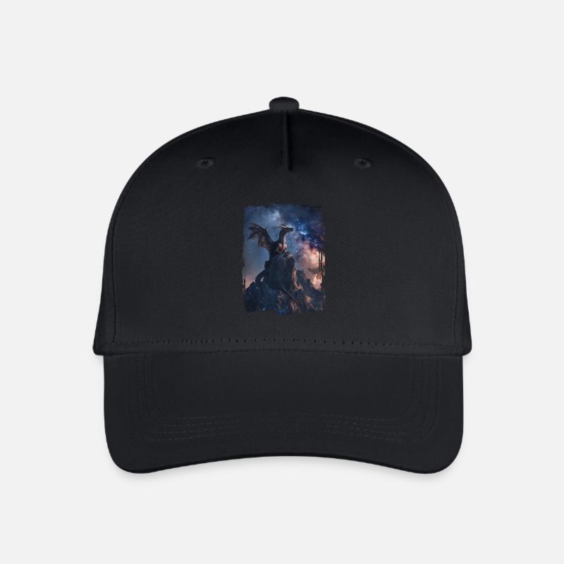 Drachen - Kinder Bio Basecap - Schwarz