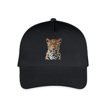 Leopard - Kinder Bio Basecap - Schwarz - Vorne